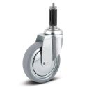 4" SWIVEL CASTER, RUBBER