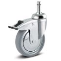 5" SWIVEL LOCK CASTER, RUBBER