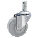 3" SWIVEL CASTER, SOFT RUBBER