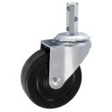 3" SWIVEL CASTER, HARD RUBBER