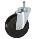 5" SWIVEL CASTER, HARD RUBBER