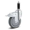 4" TOTAL LOCK CASTER, TPR