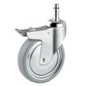 5" TOTAL LOCK CASTER, RUBBER