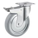 5" TOTAL LOCK CASTER, RUBBER