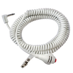 WHITE COILED CALL CORD