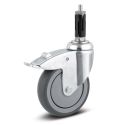 4" TOTAL LOCK CASTER, POLY