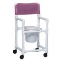 38" SHOWER/COMMODE CHAIR; 17"