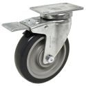 4" TOTAL LOCK CASTER, POLY