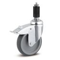 4" TOTAL LOCK CASTER, TPR