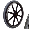 24" BLACK WHEEL W/