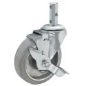 3-1/2" SWIVEL CASTER W/ BRAKE