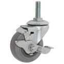 2" SWIVEL CASTER W/ BRAKE, TPR