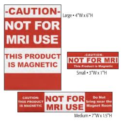 RED MRI CAUTION LABELS (12PK)