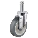 3-1/2" SWIVEL CASTER, TPR FLAT