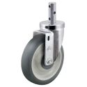 4" SWIVEL CASTER, TPR ROUND