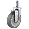 4" SWIVEL CASTER, TPR FLAT