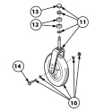 Discontinued-CASTER WHEEL, AXL