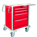 CART W/LEVER LOCK, (4) DRAWERS