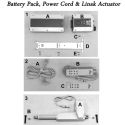 Battery Pack, Power Cord & Linak Actuator Parts (Models S300, S675 & S999)
