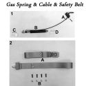 Gas Spring & Cable Kit & Safety Belt Parts (Models S300, S675 & S999)