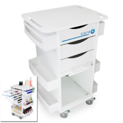 DELUXE LOCKING MEDICAL CART W/