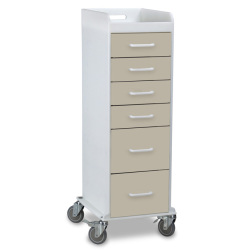 TALL LOCKING 6  DRAWER CART