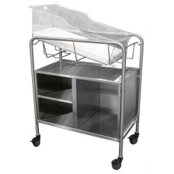 STAINLESS STEEL BASSINET W/