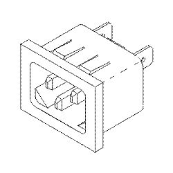 SNAP-IN AC RECEPTACLE