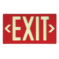 RED EXIT SIGN GLOW-IN-THE-DARK