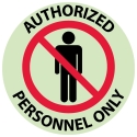 AUTH PERSONNEL ONLY FLOOR SIGN