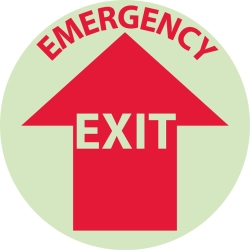 EMERGENCY EXIT FLOOR SIGN