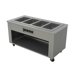 HOT FOOD COUNTER CART, STNLESS