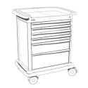 6 DRAWERS MED SUPPLY CART