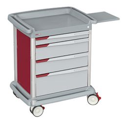 4 DRAWERS MED SUPPLY CART