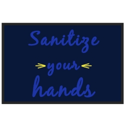 MESSAGE MAT 3'W X 2'H SANITIZE