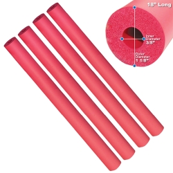 RED FOAM TUBING, PACK OF 4