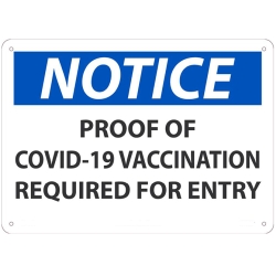 NOTICE, PROOF OF VACCINATION