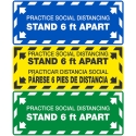 STAND 6FT APART FLOOR SIGN