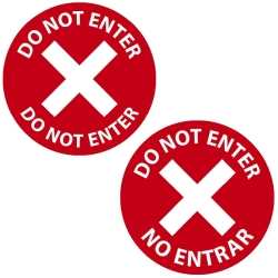DO NOT ENTER FLOOR SIGN (RED)