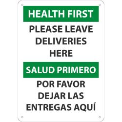 LEAVE DELIVERIES HERE SIGN