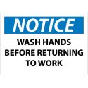WASH HANDS BEFORE WORK SIGN