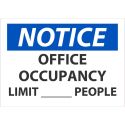 OFFICE OCCUPANCY LIMIT SIGN