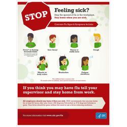 STAY HOME WHEN SICK POSTER
