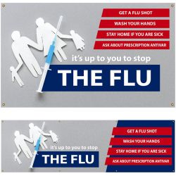 STOP THE FLU VINYL BANNER