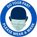 PLEASE WEAR A MASK LABEL