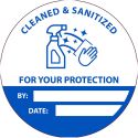 CLEANED & SANITIZED LABEL