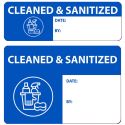 CLEANED & SANITIZED LABEL