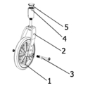 8" CASTER ASSEMBLY FOR MEDLINE