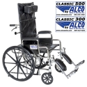 ALCO Classic 500 & 300 Recliner Wheelchair Parts