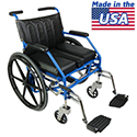 Made in the USA No-Toilet-Transfer Wheelchair